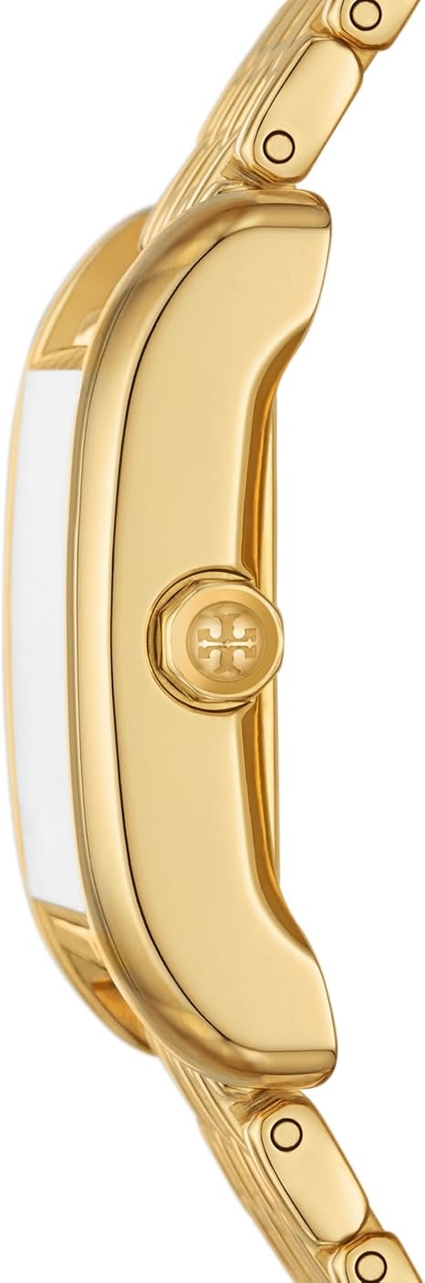 Tory Burch Eleanor White Dial Gold Steel Strap Watch for Women - TBW1060