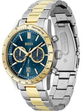 Hugo Boss Allure Chronograph Blue Dial Two Tone Steel Strap Watch for Men - 1514163