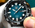 Seiko 5 Sports Automatic Turquoise Dial Grey Steel Strap Watch for Men - SRPC65J1
