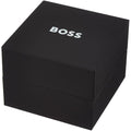 Hugo Boss Taper Chronograph Black Dial Black Leather Strap Watch for Men - 1514089