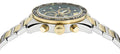 Versace Greca Dome Chronograph Green Dial Two Tone Steel Strap Watch for Men - VE6K00423
