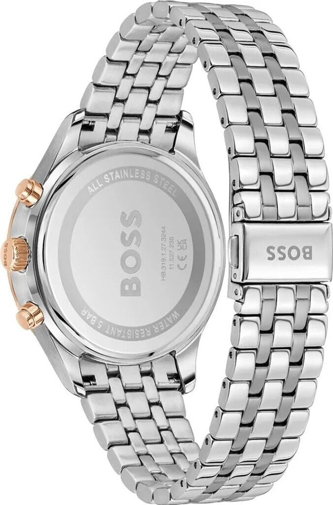 Hugo Boss Avery Chronograph Blue Dial Silver Steel Strap Watch for Men - 1514158
