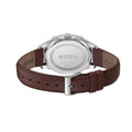 Hugo Boss Avery Chronograph Grey Dial Brown Leather Strap Watch for Men - 1514155