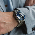 Seiko 5 Sports SKX Automatic Blue Dial Silver Steel Strap Watch for Men - SRPL83K1