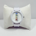 Lacoste Polaroid White Dial White Rubber Strap Watch for Men - 2011130