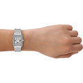 Emporio Armani Genni Analog Mother of Pearl Dial Silver Steel Strap Watch for Women - AR11662