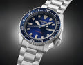 Seiko 5 Sports SKX Automatic Blue Dial Silver Steel Strap Watch for Men - SRPL83K1