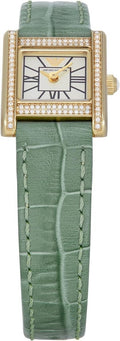Emporio Armani Classic White Dial Green Leather Strap Watch for Women - AR11661