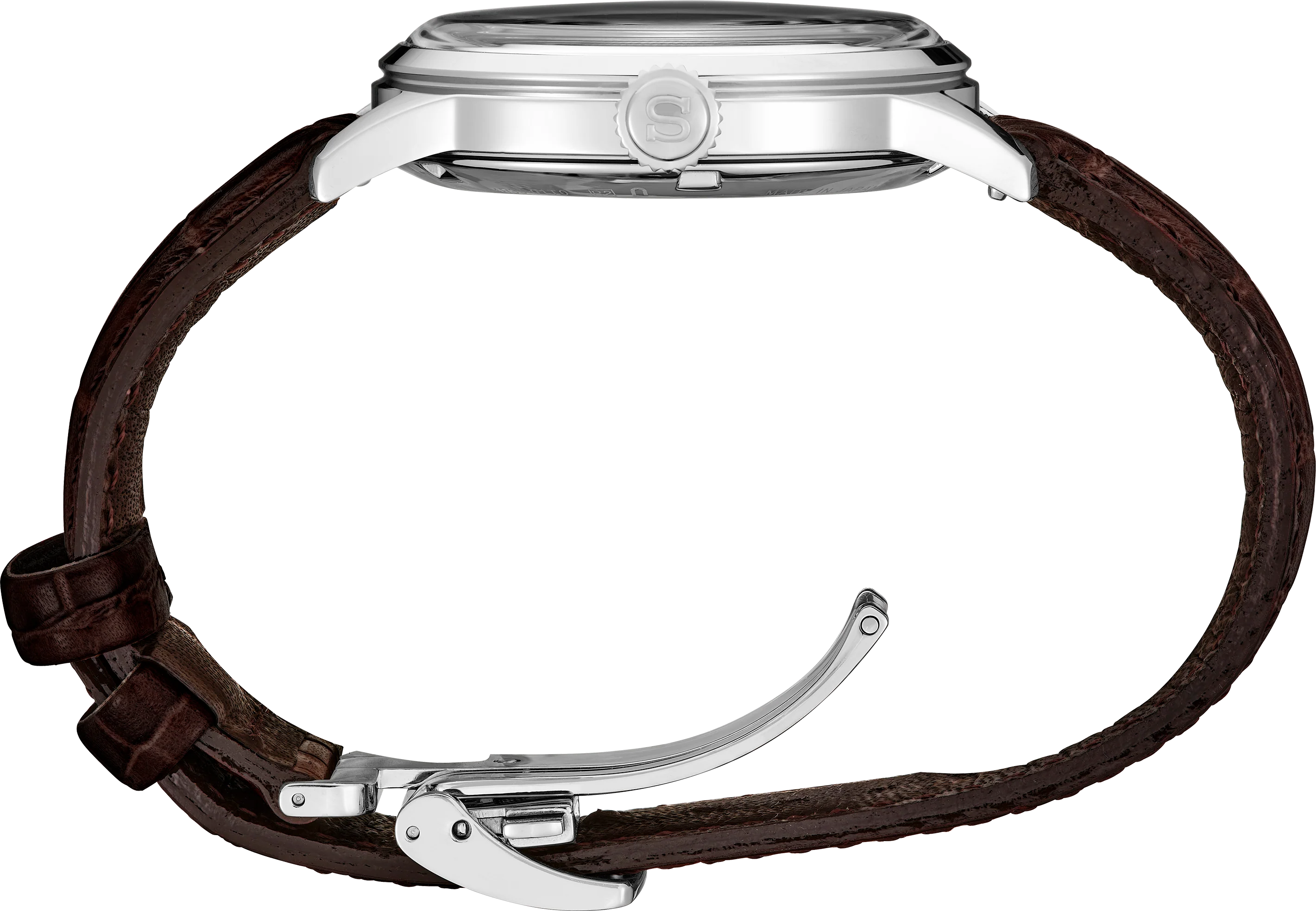 Seiko Cocktail Time Automatic Blue Dial Brown Leather Strap Watch for Men - SRPK15K1