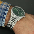 Tissot Ballade Quartz Green Dial Silver Steel Strap Watch for Men - T156.410.11.091.00