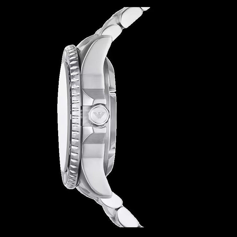 Emporio Armani cBlue Dial Silver Steel Strap Watch for Men - AR60079