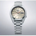 Seiko 5 Sports SNXS Series Automatic Beige Dial Silver Steel Strap Watch for Men - SRPK91K1