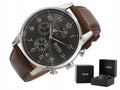 Hugo Boss Avery Chronograph Grey Dial Brown Leather Strap Watch for Men - 1514155