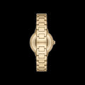 Emporio Armani Genni Crystals Mother of Pearl Dial Gold Steel Strap Watch for Women - AR11659