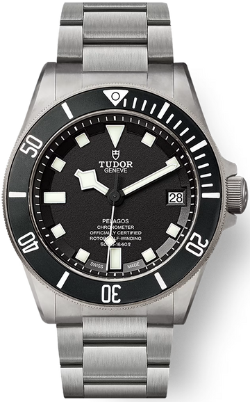 Tudor Pelagos Black Dial Grey Steel Strap Watch for Men - M25600TN-0001