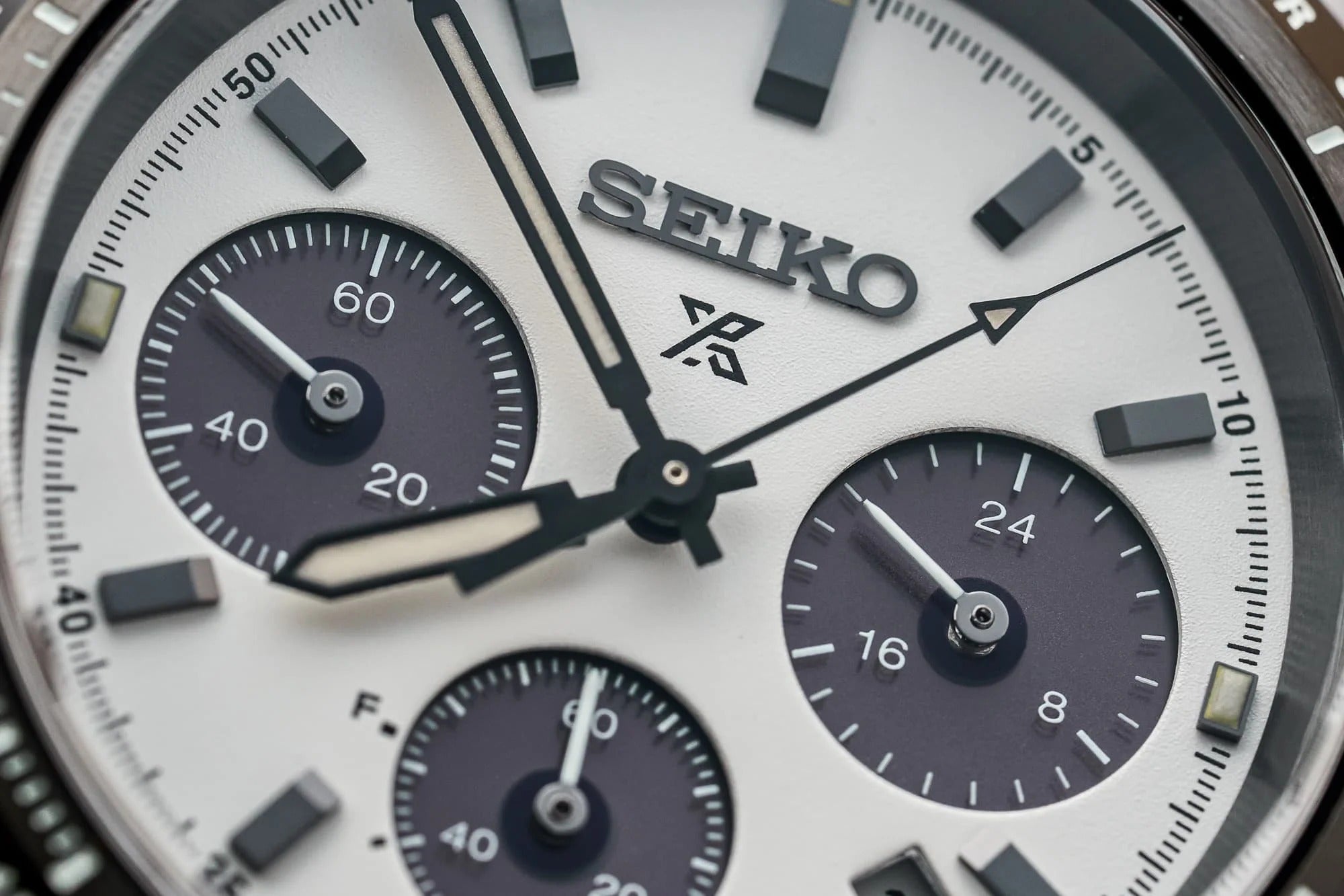 Seiko Prospex Speedtimer Solar Chronograph White Dial Silver Steel Strap Watch for Men - SSC813