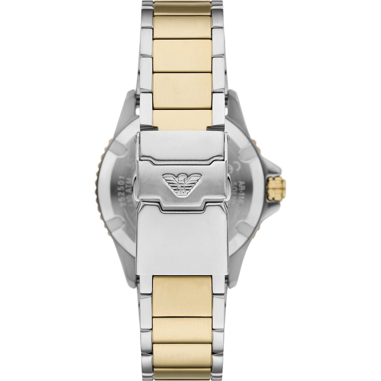 Emporio Armani World Explorer Blue Dial Two Tone Steel Strap Watch for Men - AR11682