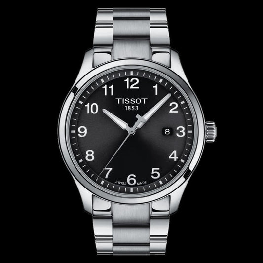 Tissot T-Sport Gent XL Black Dial Silver Steel Strap Watch for Men - T116.410.11.057.00