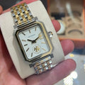 Tory Burch Robinson White Dial Two Tone Steel Strap Watch for Women - TBW1501