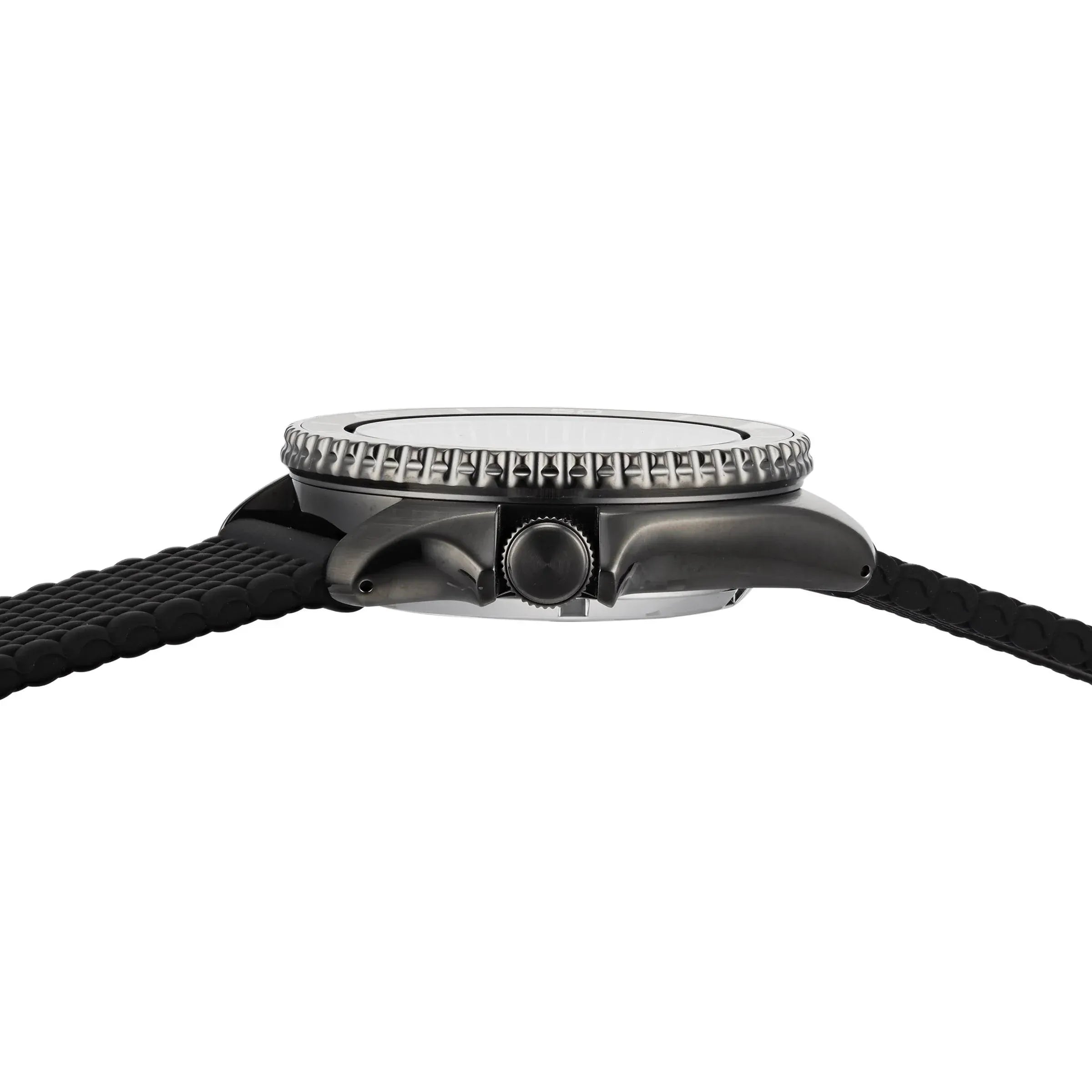 Seiko 5 Sports SKX Series Automatic Black Dial Black Silicone Strap Watch for Men - SRPD65K2