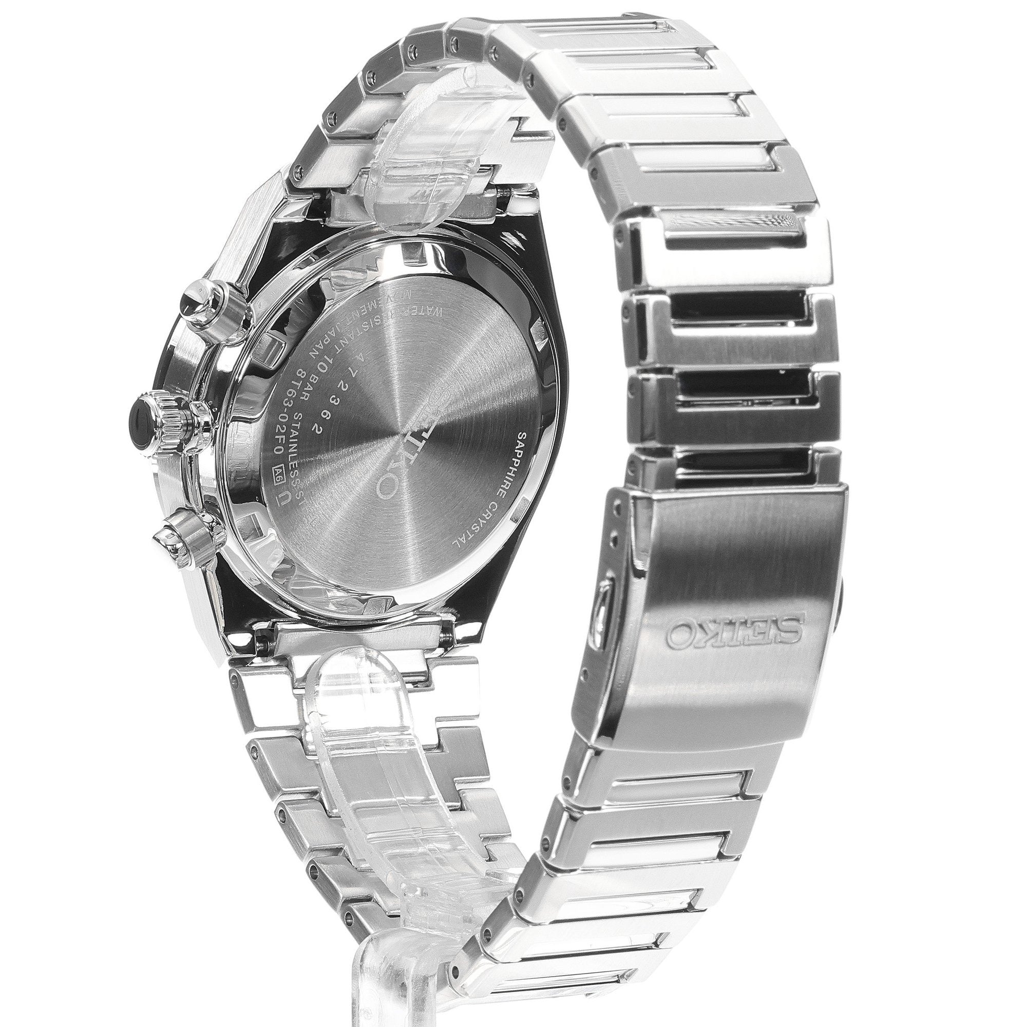 Seiko Conceptual Chronograph Grey Dial Silver Steel Strap Watch for Men - SSB455P1