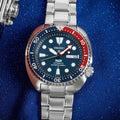 Seiko Prospex PADI Special Edition Automatic Blue Dial Silver Steel Strap Watch for Men - SRPE99