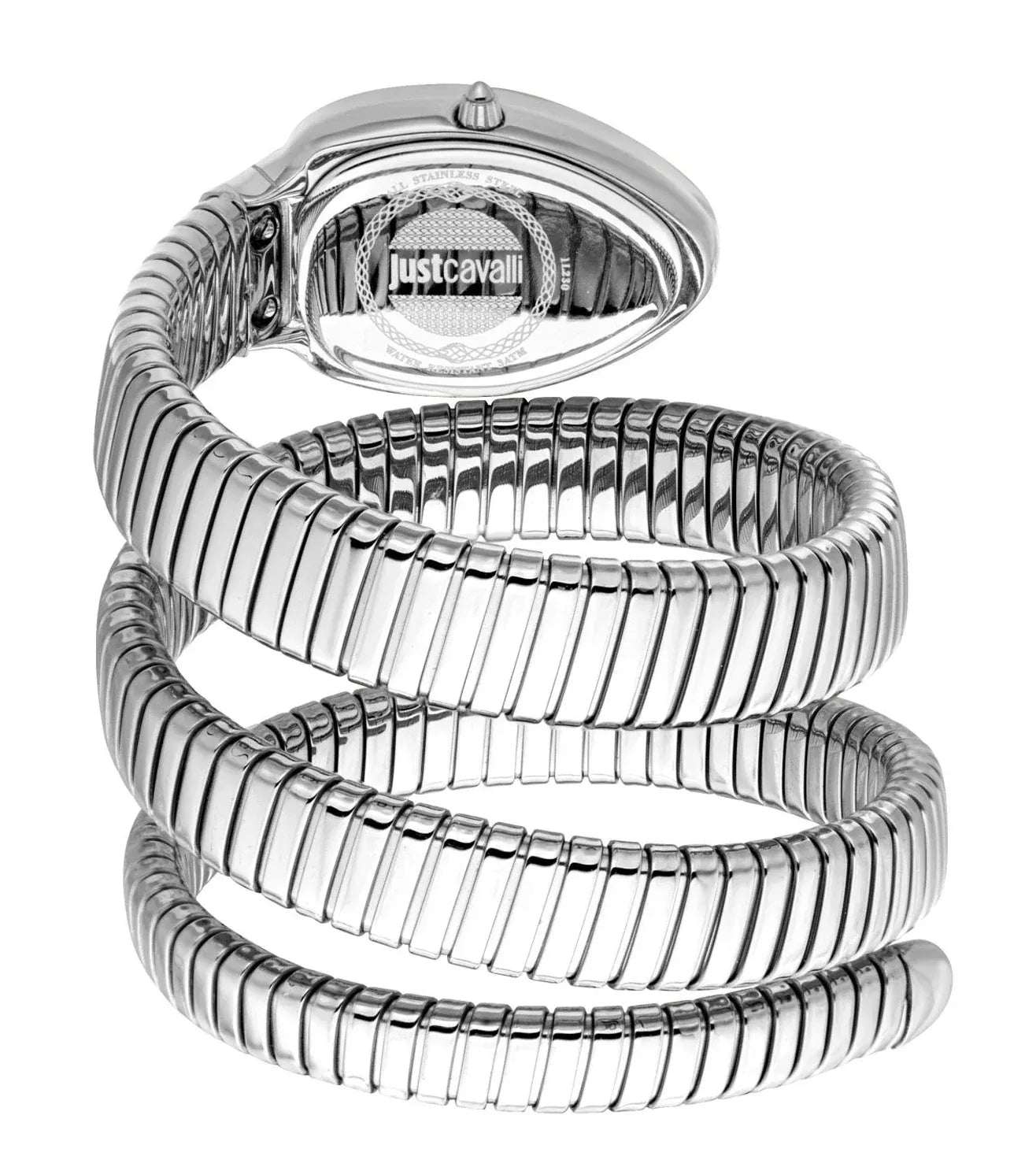 Just Cavalli Vezzoso Blue Dial Silver Steel Strap Watch for Women - JC1L230M0025