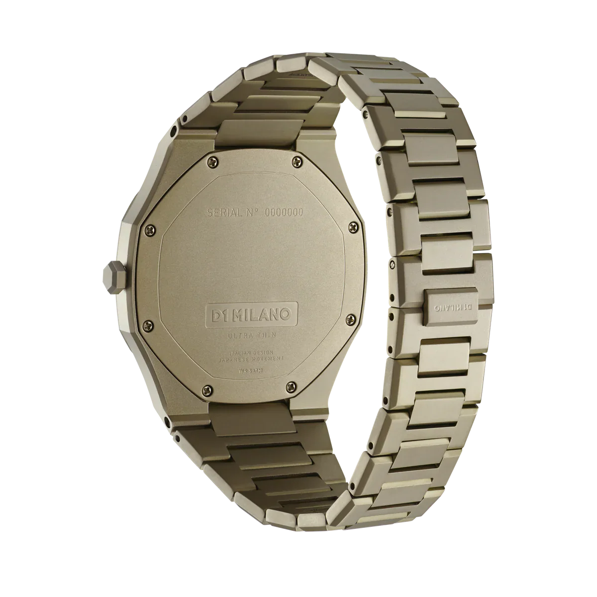 D1 Milano Ultra Thin Dusky Green Dial Green Steel Strap Watch for Men - D1-UTBJ36