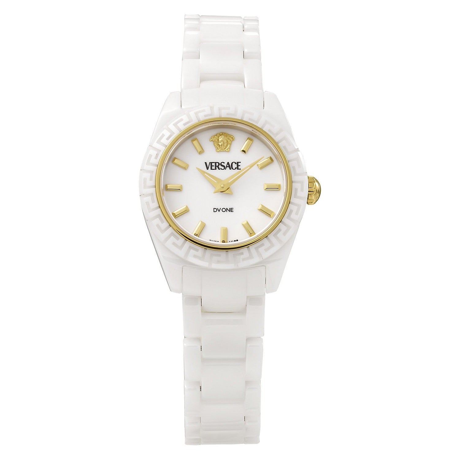 Versace DV One Mini White Dial White Ceramic Dial Watch for Women - VE9F00224