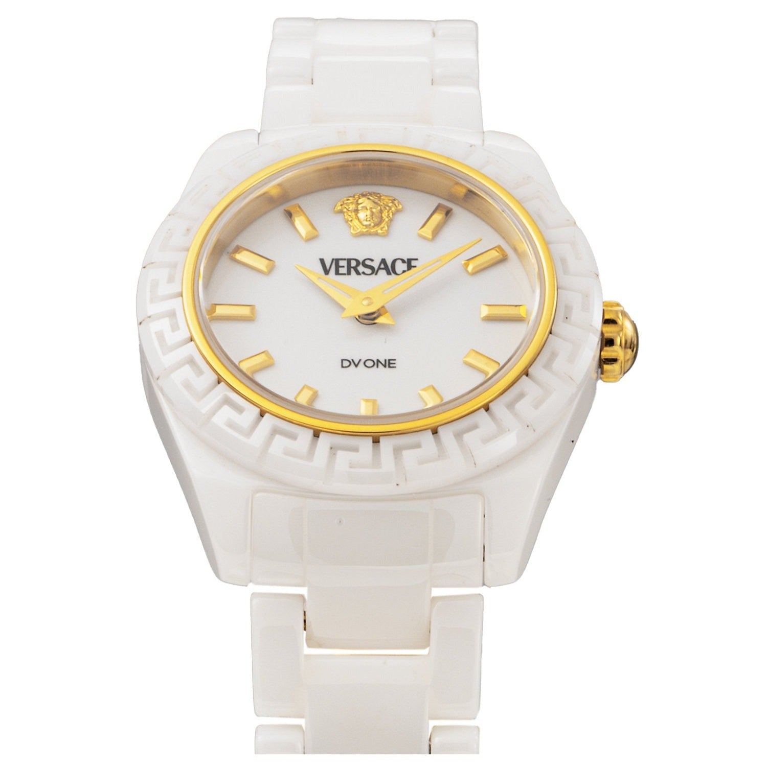 Versace DV One Mini White Dial White Ceramic Dial Watch for Women - VE9F00224