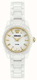 Versace DV One Mini White Dial White Ceramic Dial Watch for Women - VE9F00224