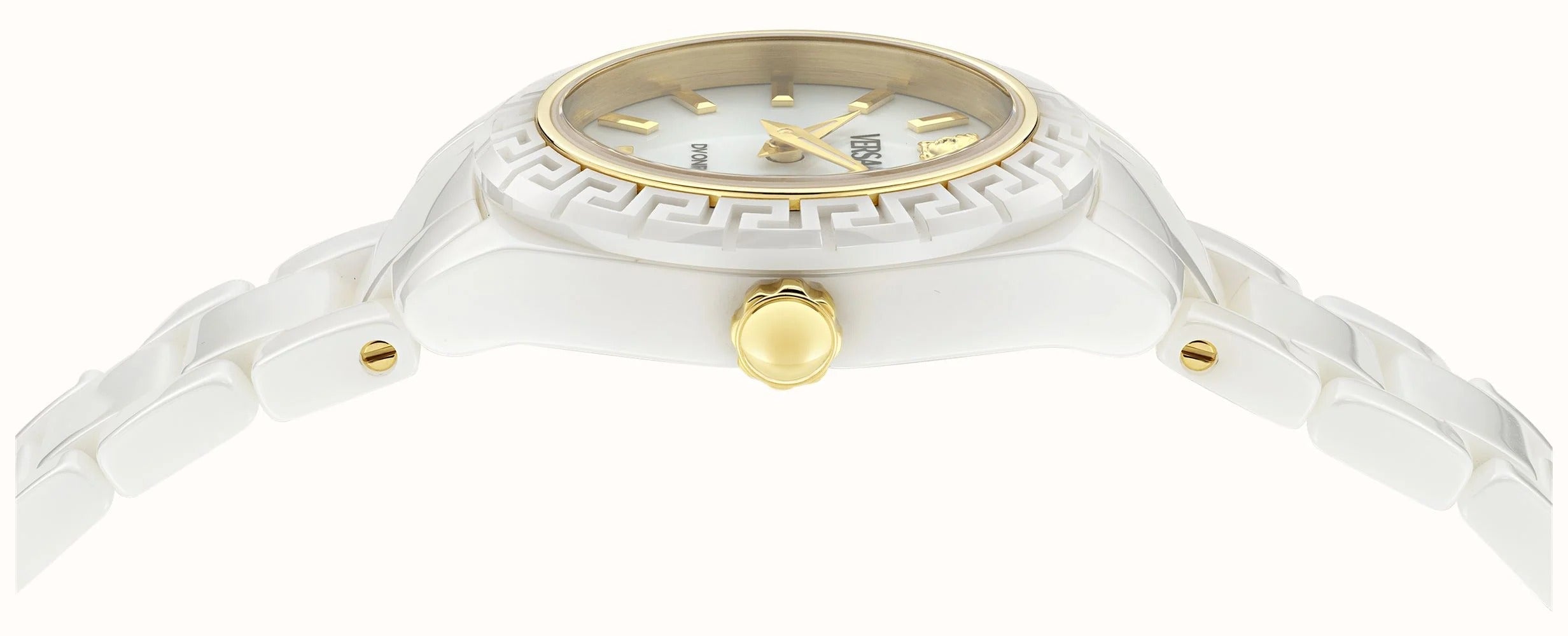 Versace DV One Mini White Dial White Ceramic Dial Watch for Women - VE9F00224
