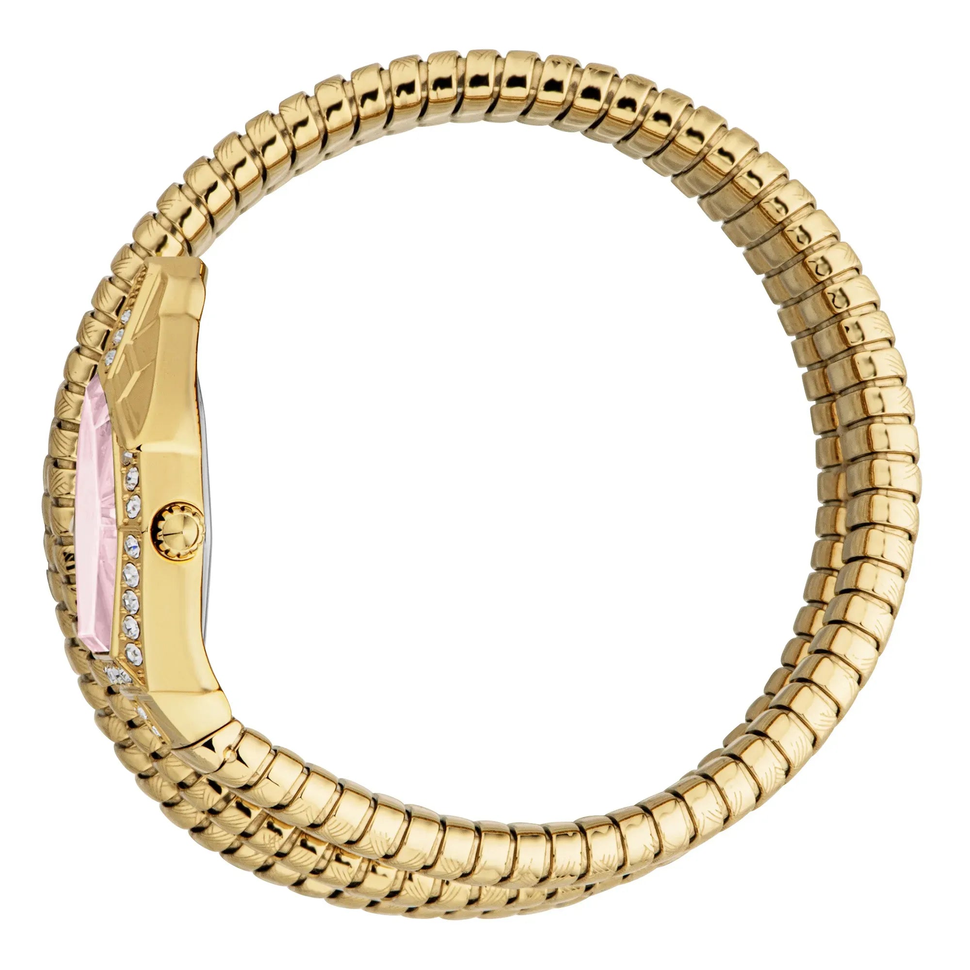 Just Cavalli Mesmerizing Red Dal Gold Steel Strap Watch for Women - JC1L304M0035