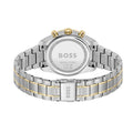 Hugo Boss Grand Tour Chronograph Green Dial Two Tone Steel Strap Watch for Women - 1502766