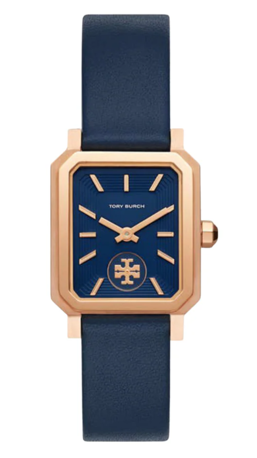 Tory Burch Robinson Quartz Blue Dial Blue Leather Strap Watch for Women - TBW1511