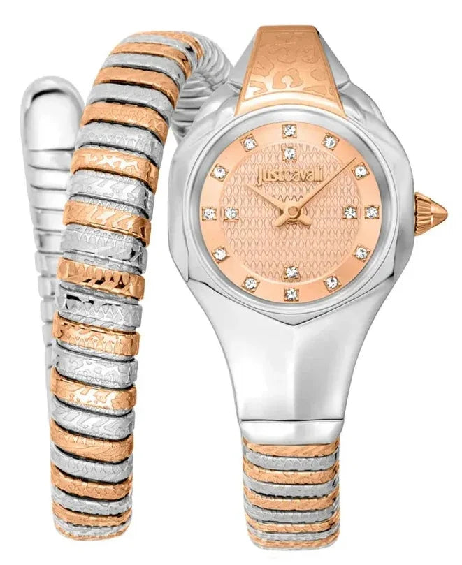 Just Cavalli Amalfi Rose Gold Dial Two Tone Steel Strap Watch for Women - JC1L270M0065
