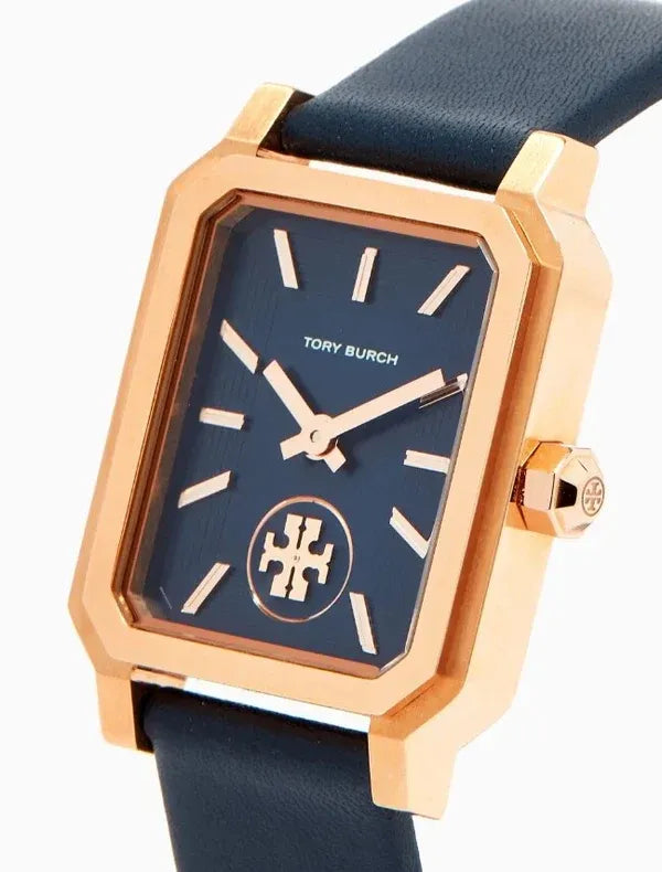 Tory Burch Robinson Quartz Blue Dial Blue Leather Strap Watch for Women - TBW1511