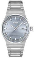 Hugo Boss Candor Automatic Ice Blue Dial Silver Steel Strap Watch for Men - 1514118