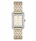 Tory Burch Eleanor White Dial Two Tone Steel Strap Watch for Women - TBW1070