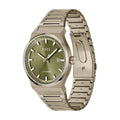 Hugo Boss Candor Automatic Olive Green Dial Brown Steel Strap Watch for Men - 1514184