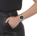 Michael Kors Darci Blue Dial Gold Steel Strap Watch for Women - MK3406