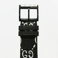 Gucci G Timeless Ghost Black Dial Black Leather Strap Watch For Men - YA1264018