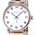 Marc Jacobs Baker White Dial Rose Gold Steel Strap Watch for Women - MBM3441