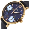 Fossil Jacqueline Blue Dial Blue Leather Strap Watch for Women - ES4673