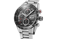 Tag Heuer Carrera Chronograph Black Dial Silver Steel Strap Watch for Men - CBN2A1AA.BA0643