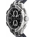Maurice Lacroix Aikon Chronograph Black Dial Black Leather Strap Watch for Men - AI1018-SS001-330-1