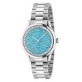 Gucci G Timeless Quartz Turquoise Dial Silver Steel Strap Unisex Watch - YA1265044