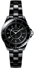 Chanel J12 Quartz Black Dial Black Steel Strap Watch for Women - J12 H5695