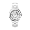 Chanel J12 Diamonds Mother of Pearl White Dial White Steel Strap Watch for Women - J12 H5704