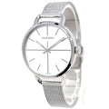 Calvin Klein Even White Dial Silver Mesh Bracelet Watch for Women - K7B23126
